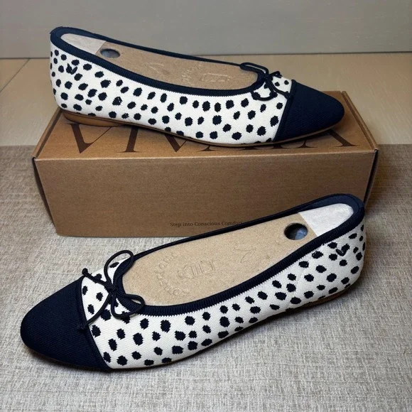 VIVAIA Almond-Toe Bow Flats (Tiana) EU 43/ US 11 - Picture 7 of 10